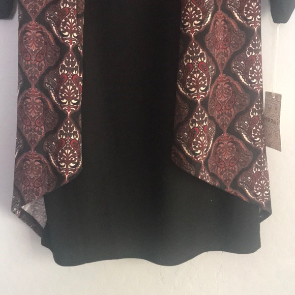 Haani Long sleeves Midi black with paisley prints dress size S - Picture 5 of 10